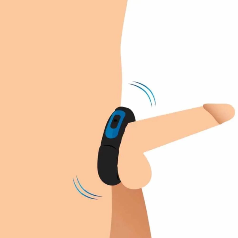 360 ° Stimulieren Vibrierender Cock Ring Penistrainer mit 10 Verschiedene Starke - DELUSTLAB