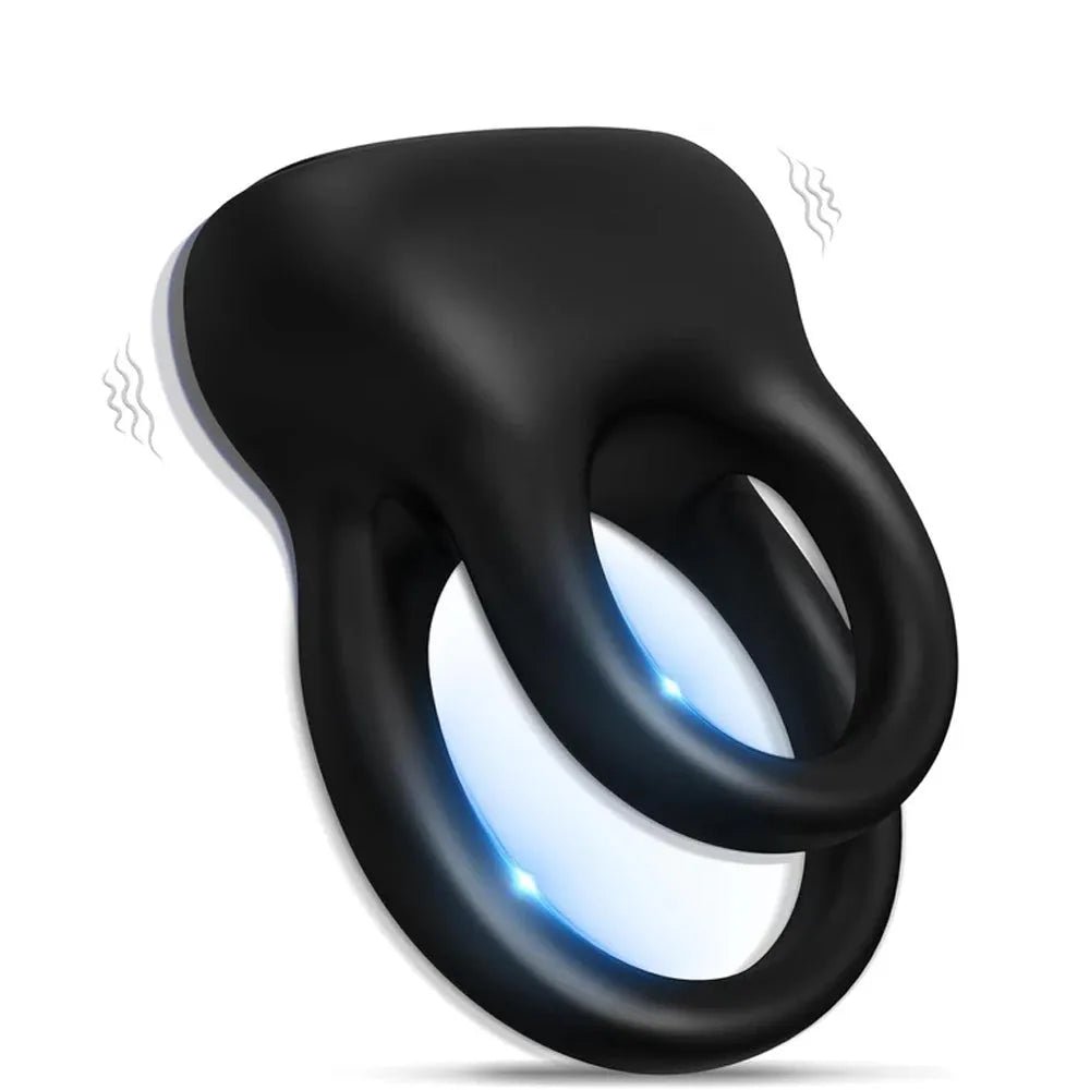 Doppelt Vibrierende Penisringe Vibrator mit 10 leistungsstarke Vibrationsmodi - DELUSTLAB
