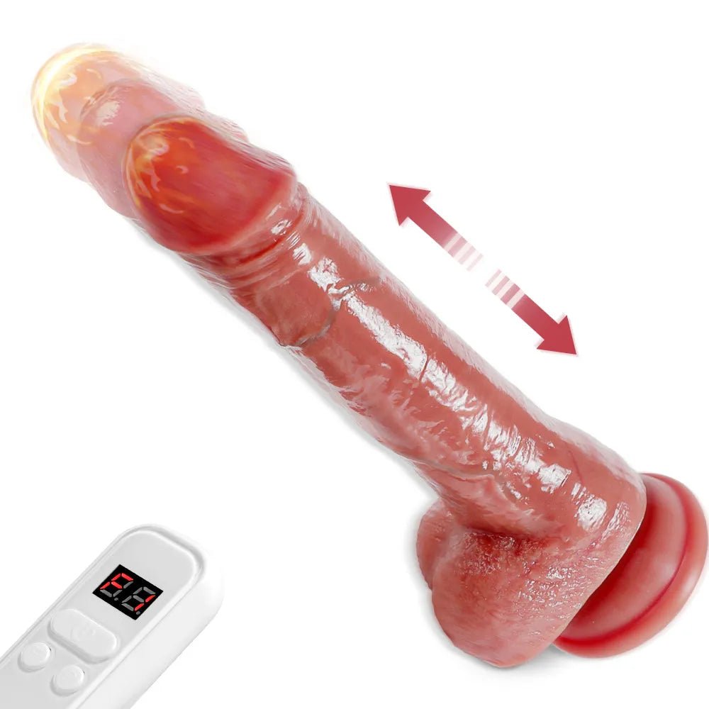 360°Rotierender Realistischer Dildo Vibrator mit 3 Geschwindigkeiten und 6 Antriebsmodi - DELUSTLAB