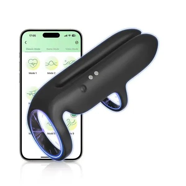 Fingerförmiger Penisring Eicheltrainer Tanit Stimulator mit 10 Intensiven Vibrationsmustern - DELUSTLAB