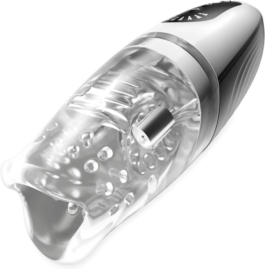 Automatische Masturbatoren Penistrainer Blowjob mit 8 Vibrationsmodi und 5 Bitting - DELUSTLAB