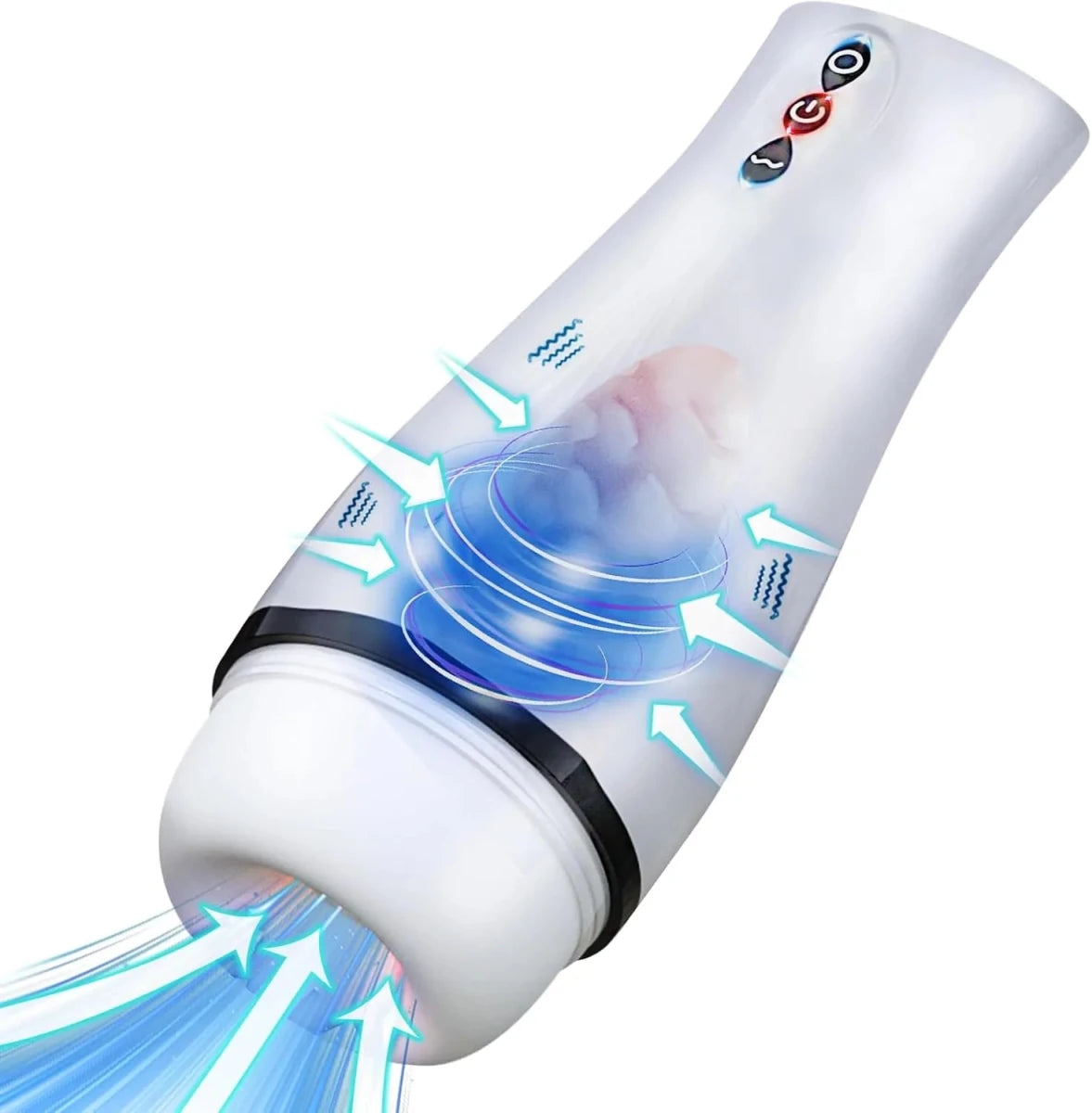 Automatische Masturbator Cup Blowjob mit 10 Vibrationen & 10 Saugmodi - DELUSTLAB