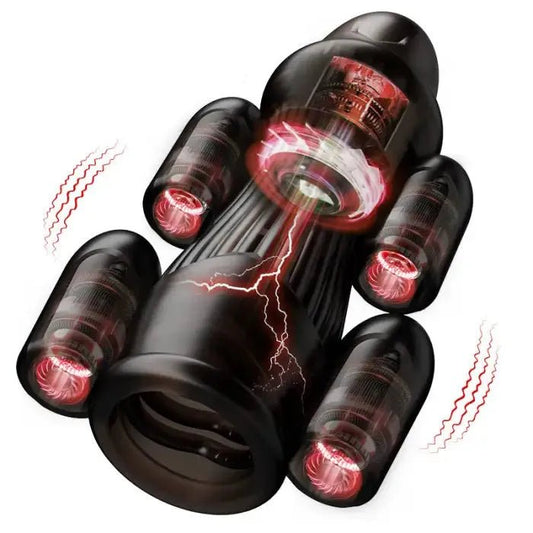 2 in 1 Penistrainer Stimulator Masturbatoren mit 5 Vibrationsmodi - DELUSTLAB