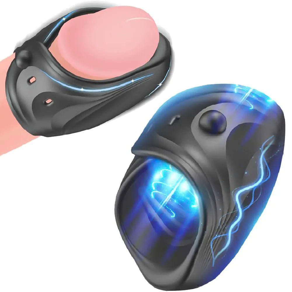 Verstellbar Penisring Vibrator Penishülle Penistrainer mit 10 Intensive Vibrationsmodi - DELUSTLAB