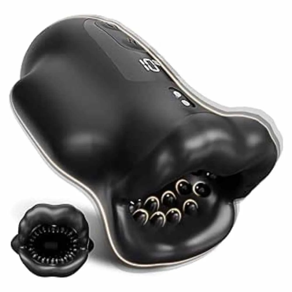 Elektrische Penistrainer Erektionshilfe Masturbator mit 10 Vibrationsmodi - DELUSTLAB
