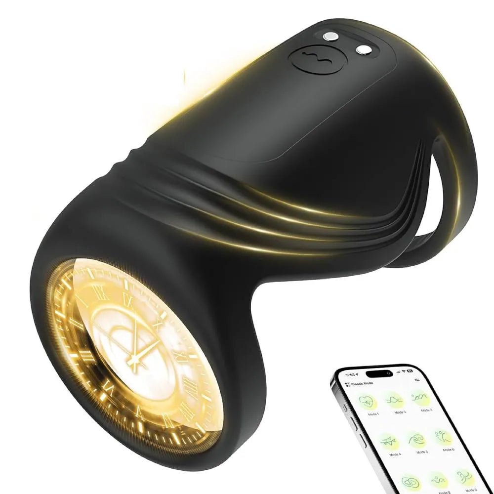 2 IN 1 Elektrischer Penistrainer Vibrator Masturbator mit 10 Kraftvollen Vibrationsmodi - DELUSTLAB