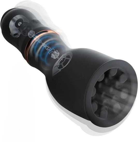 3 IN 1 Elektrische Penistrainer Eichelmassagegerät Masturbator mit 7 Vibrationsmodi - DELUSTLAB
