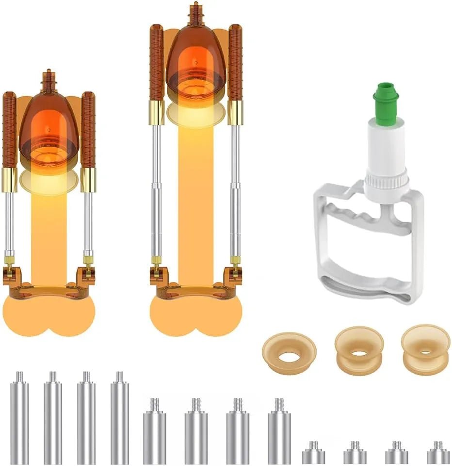 Penispumpen Erotik Erektionshilfe Saugkraft Vakuumpumpe Ausdauer Trainer Set - DELUSTLAB