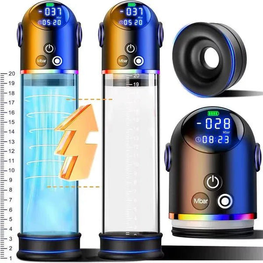 2 in 1 Vakuum Penispumpe Automatischer Masturbatoren mit 4 Saugmodi - DELUSTLAB