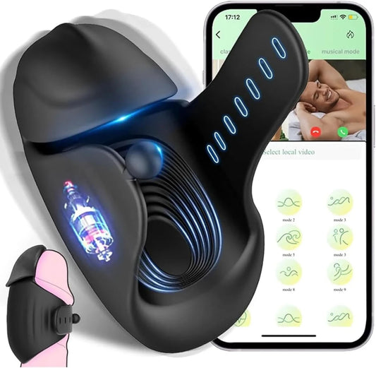 360° Umhüllung Automatische Penistrainer Eichelmassagegerät mit 10 Vibrationsmodi - DELUSTLAB