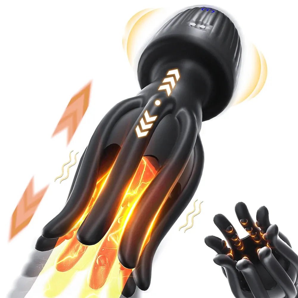 Glans Vibrator Penis Hodenmassage Trainer Masturbator mit 10 Frequenz & Expansion & Vibrationen - DELUSTLAB