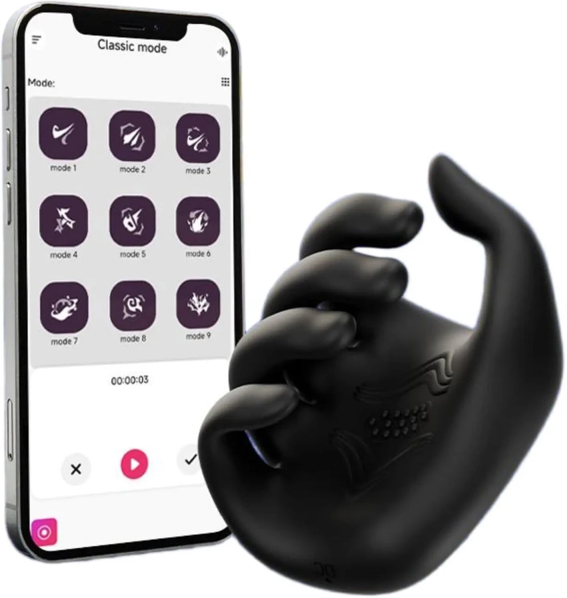360° Umfassender Penistrainer Eichelvibrator mit 10 Vibrationsmodi & APP - Steuerung - DELUSTLAB