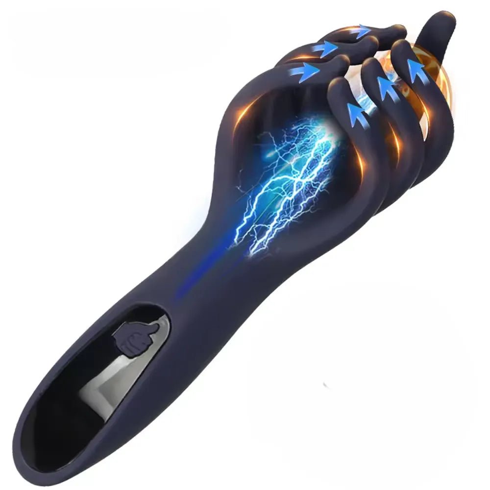 Elektrischer Penistrainer Eichelvibrator Stimulator Masturbator mit 9 Pulsmodi - DELUSTLAB