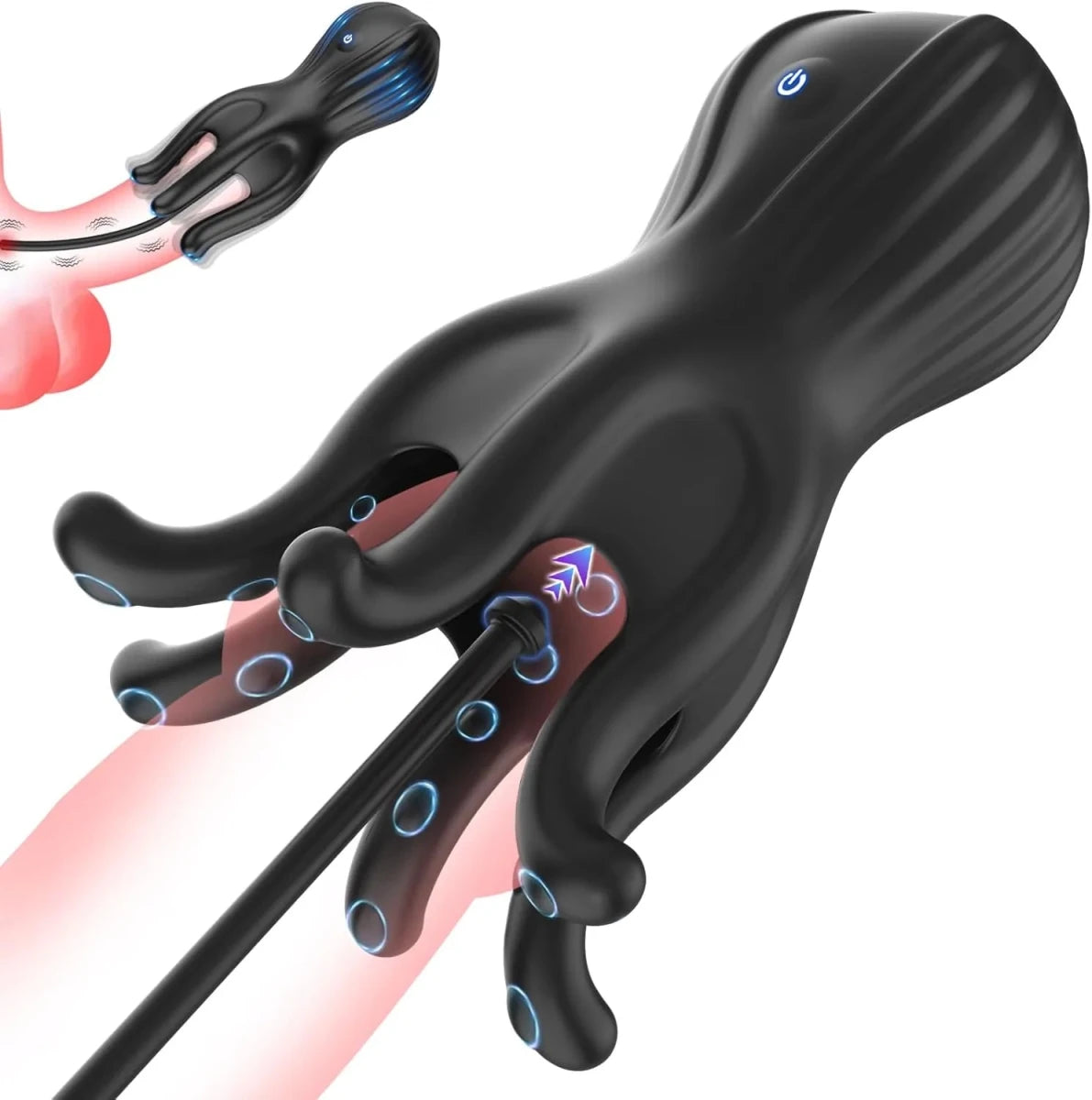 Eicheltrainer Penis Massagegerät Harnröhren Stimulator mit 10 Vibrationsmodi - DELUSTLAB