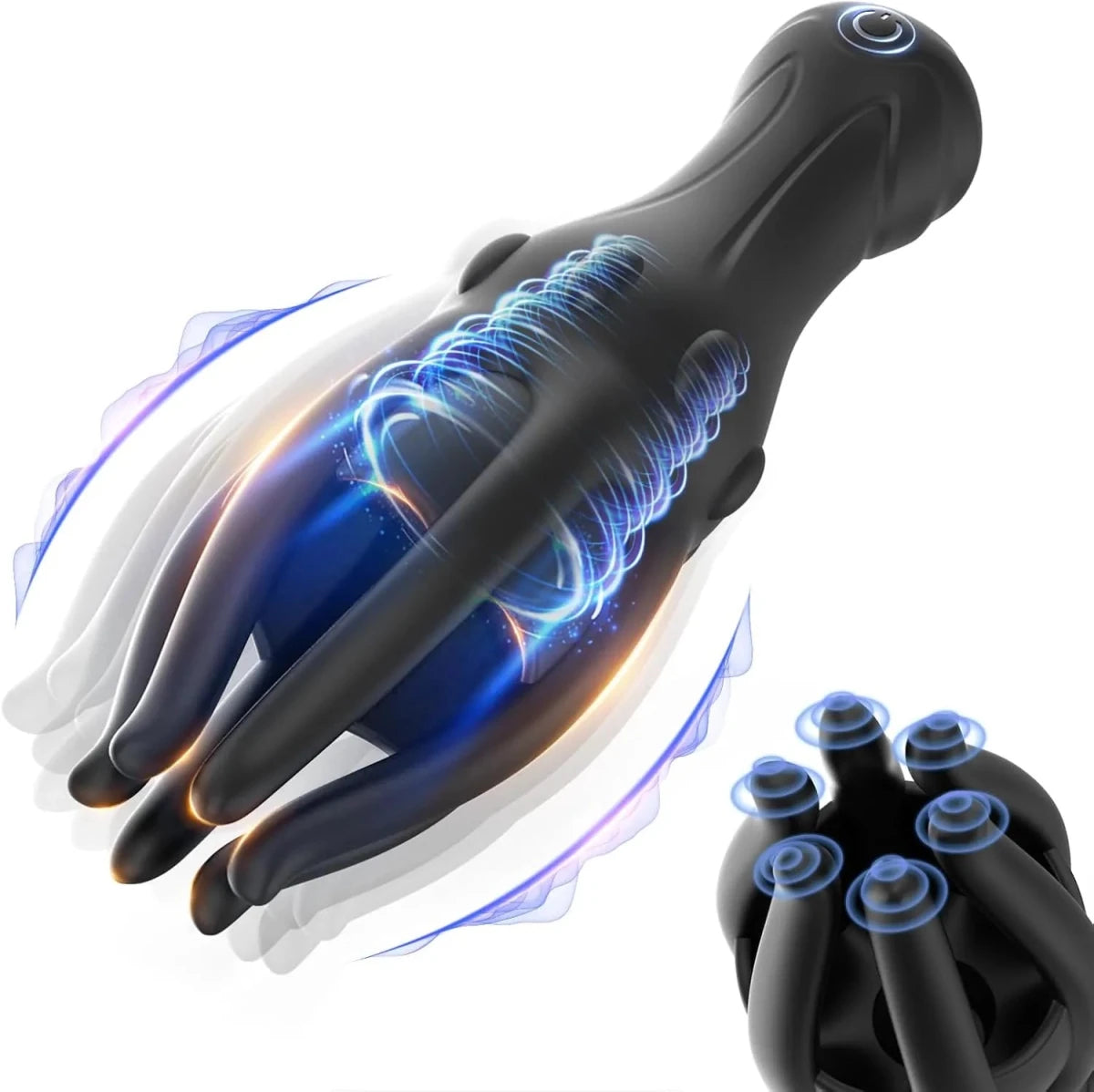 Penistrainer Vibrator Eichelstimulator Stroker Masturbator mit 10 Vibrationsmodi - DELUSTLAB
