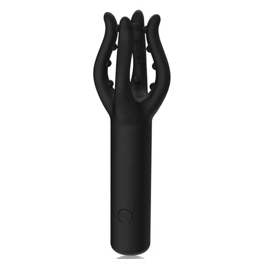 3 IN 1 Penistrainer Vibrator Massage massage mit 10 Vibrationsmodi 5 Zungenleckmodi Penismassagegerät - DELUSTLAB