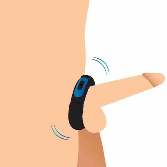 360 ° Stimulieren Vibrierender Cock Ring Penistrainer mit 10 Verschiedene Starke - DELUSTLAB