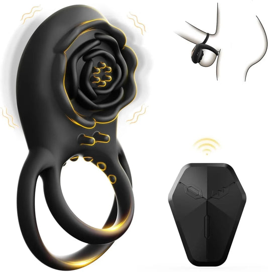Silikon Vibrierender Cockring Penisring mit 8 Vibrationen - DELUSTLAB