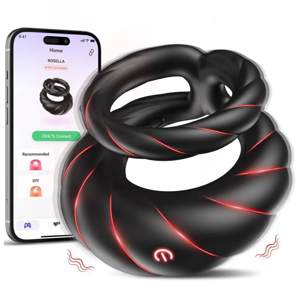 Dual Cockring Penistrainer Vibrator Masturbatoren mit 10 Vibrationsmodi - DELUSTLAB
