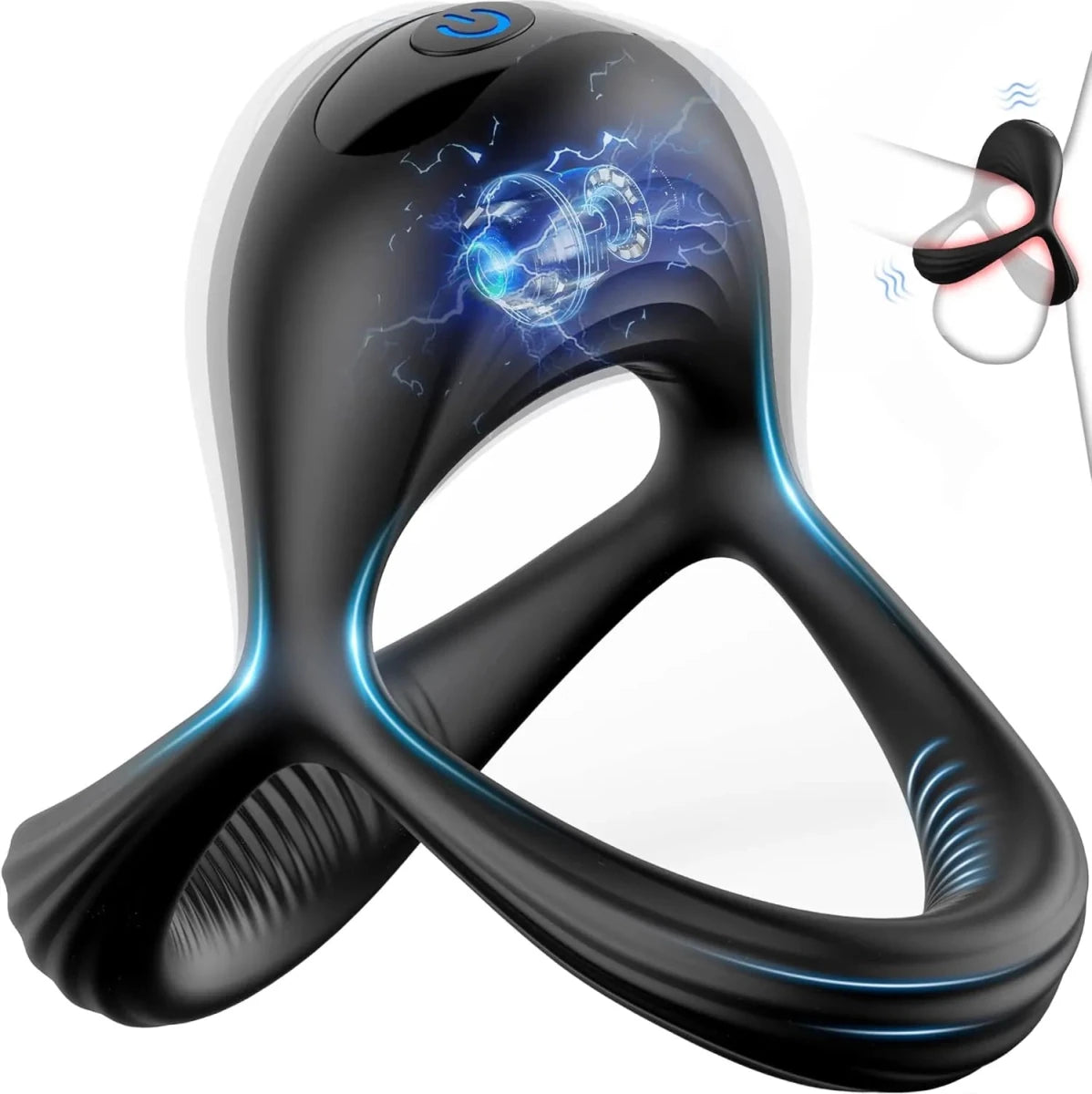 Der einzigartige dreieckige Penisring Cockring mit 10 Vibrationsmodi - DELUSTLAB