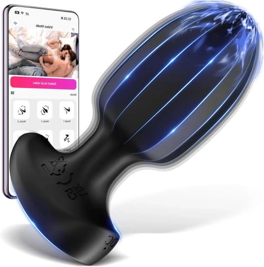 Analvibratoren Buttplug Prostata Stimulator mit 9 Vibration & APP - Steuerung - DELUSTLAB