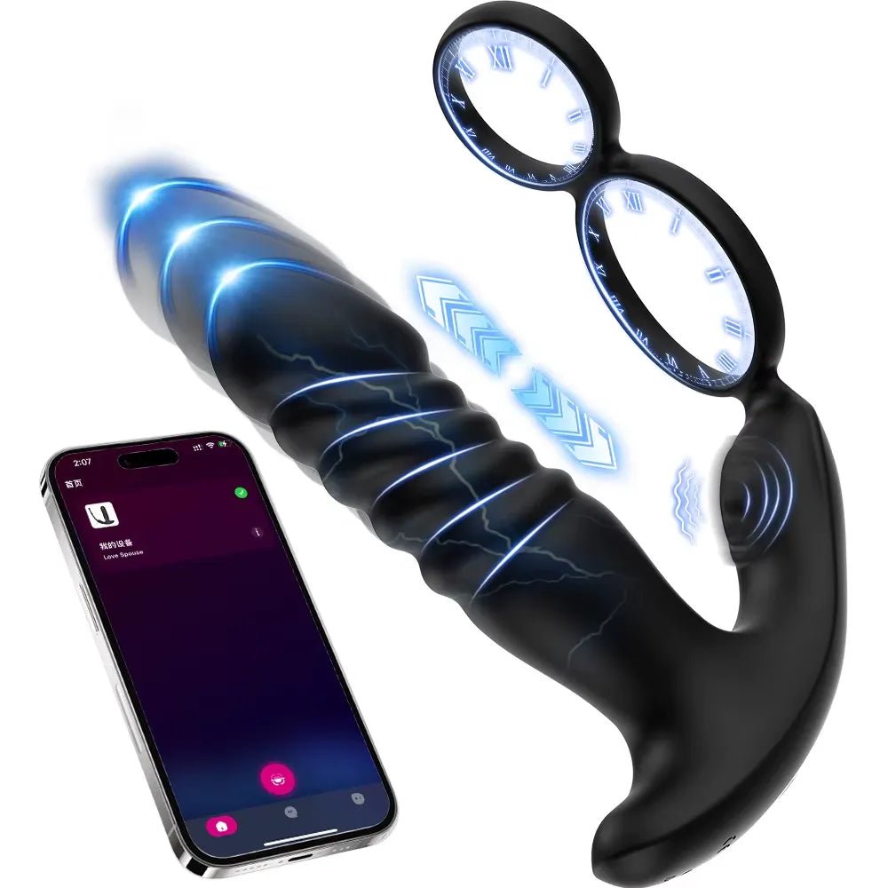 Prostata Massagegerät Analvibrator Stimulator Buttplug 10 Vibrations und Stoßmodi - DELUSTLAB
