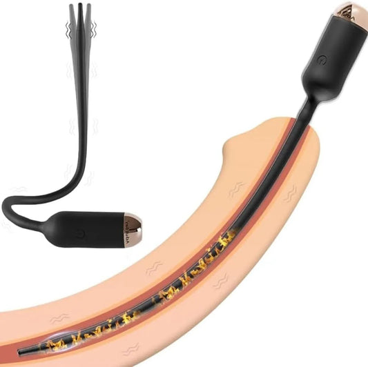 Harnröhrendilatoren Penisplug Stimulator mit 10 Vibrations und Heizfunktionen - DELUSTLAB