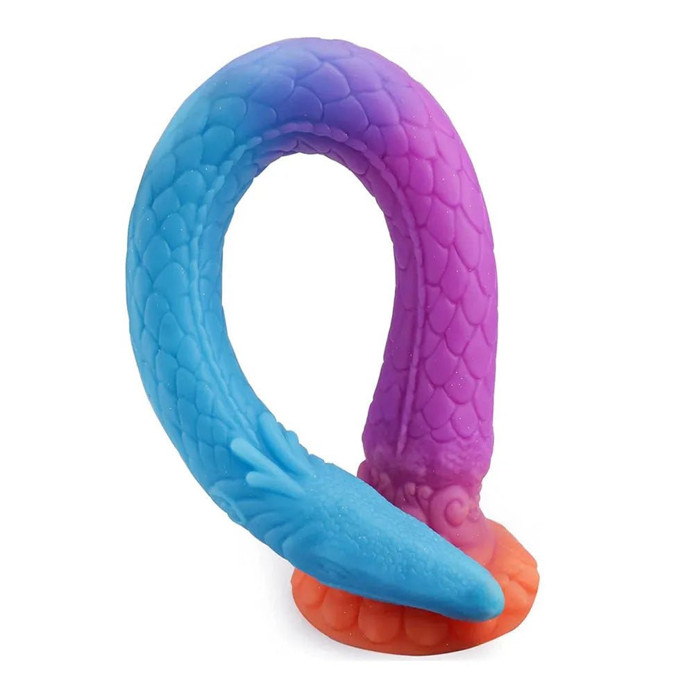 Leuchtender Analplug Super langer Tentakel Drachen Dildo Analdildo 45cm - DELUSTLAB