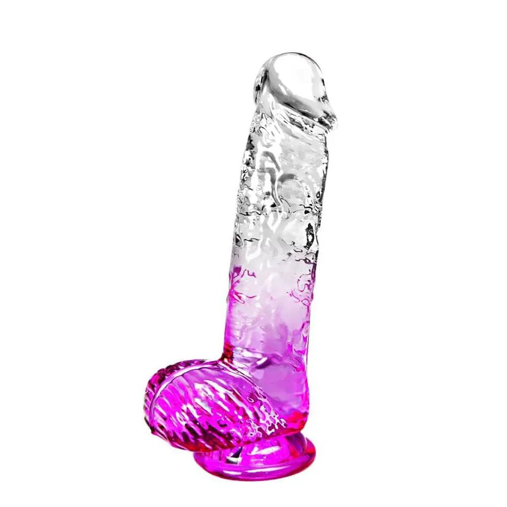Realistische klare gummi penis natur Dildo transparent 17cm - DELUSTLAB