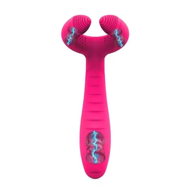 Dreifacher Vibrator Paarvibrator Klitoris G - punkt Dildo mit 7 Vibratorenmodi - DELUSTLAB