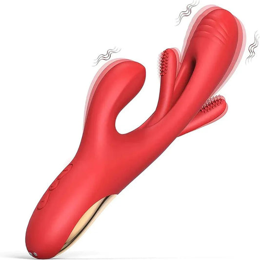 3 in 1 Rabbit Vibratoren mit 7 Vibration und 7 Flattermodi - DELUSTLAB