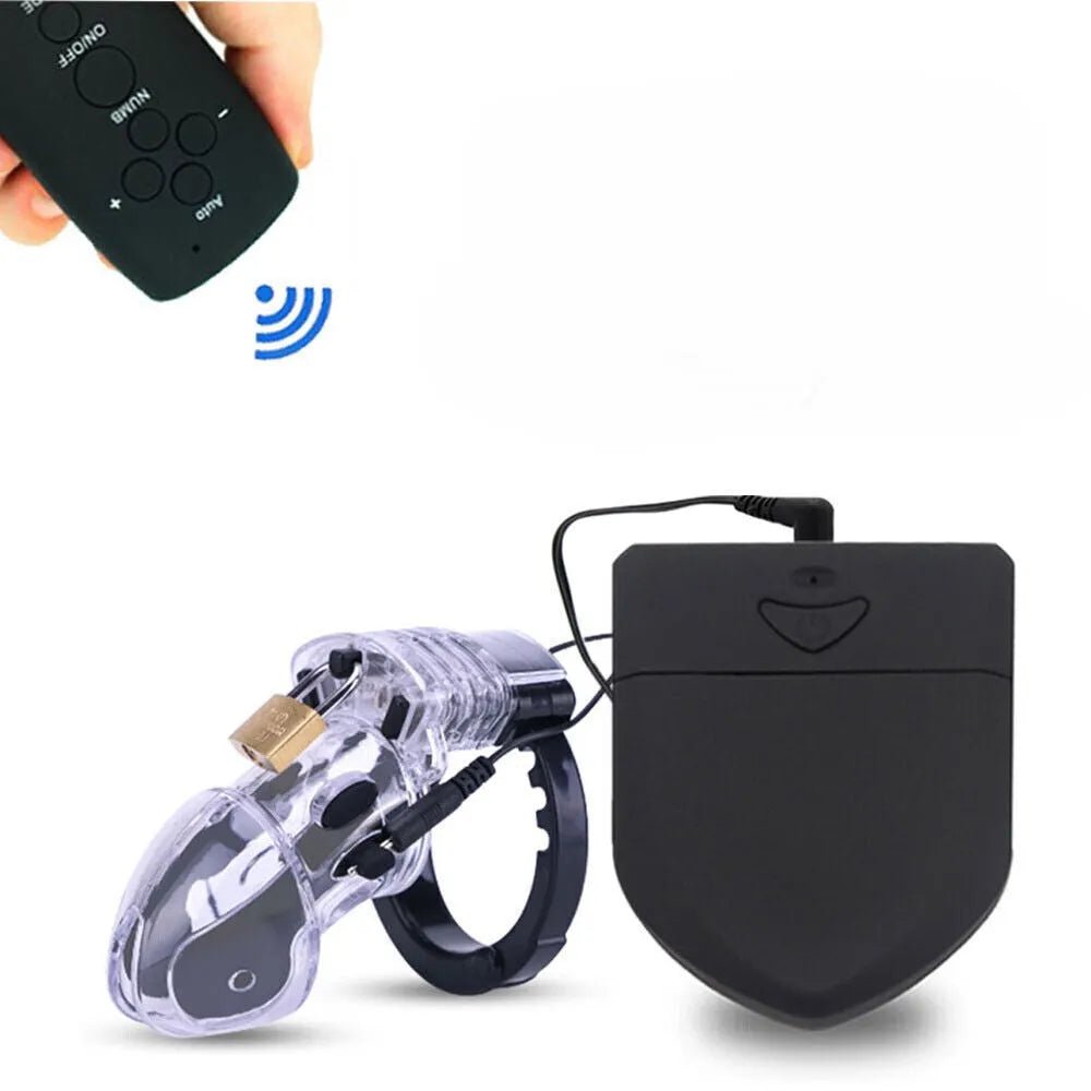 E - stim Peniskäfig Stimulator Penisringe Masturbatoren - DELUSTLAB