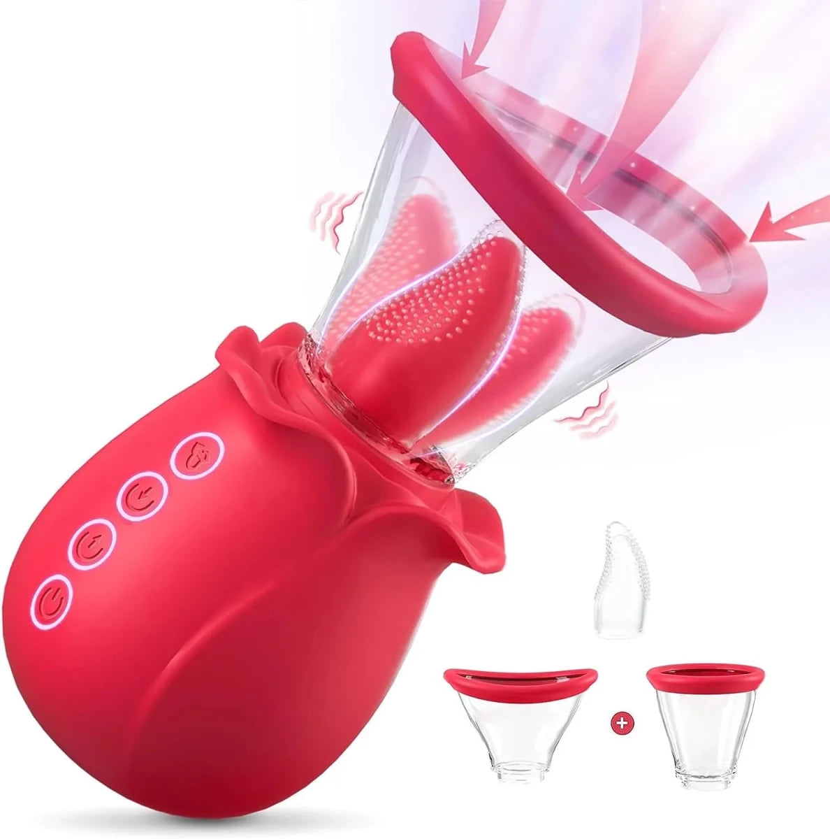 Vibrator Zunge Klitoris Stimulator mit 3 Saugstärken 7 Leckenmodus - DELUSTLAB