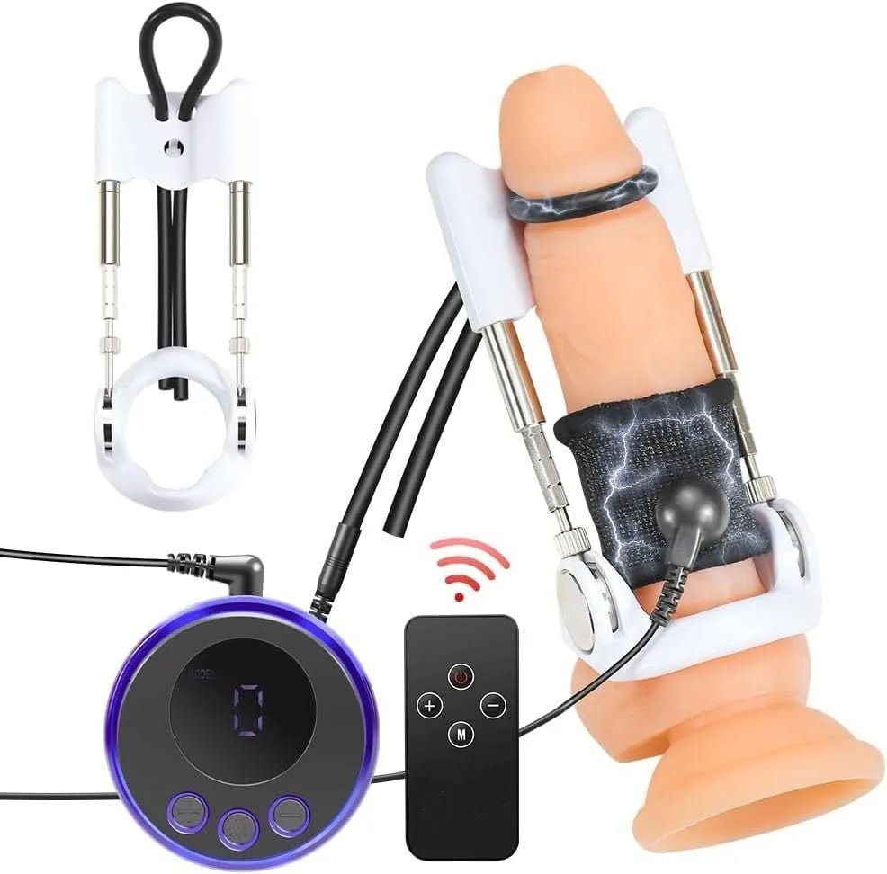 E - Stim Penis Trainingsset Eicheltrainer mit Elektrostimulationsfunktion - DELUSTLAB