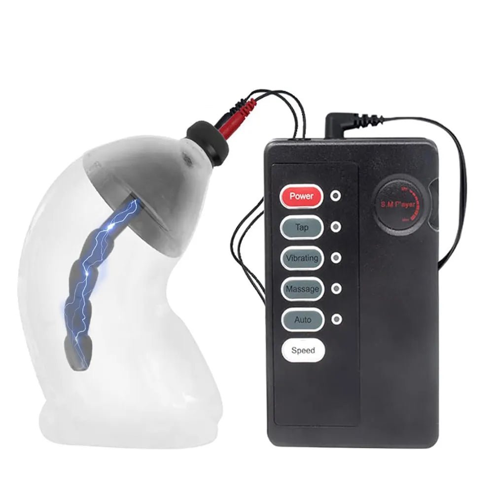 Ernbedienung Elektroschock Penistrainer Stimulator Anal Plug Set - DELUSTLAB