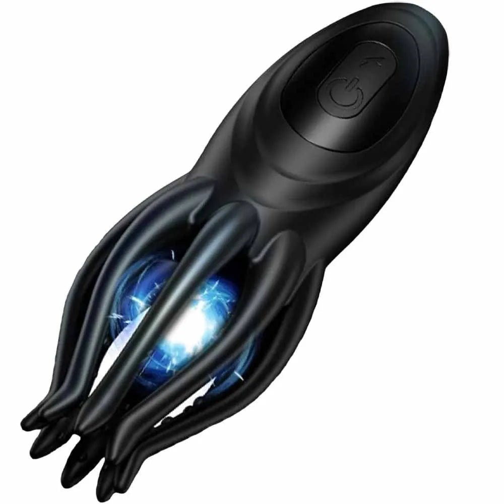 E - stim Penistrainer Vibrator Eichelmassagegerät mit 12 Vibrationsmodi & 7 Elektro Modi - DELUSTLAB