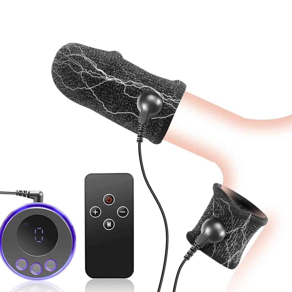 Elektro Schock Penisringe Stimulator mit 8 Stromschlagmodi und 19 Stromschlagintensitäten - DELUSTLAB