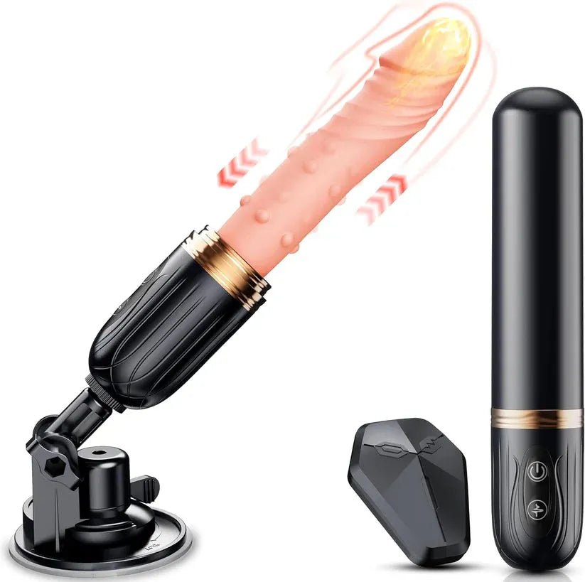 Realistische Dildo Sexmaschine Vibrator mit 10 Stoßfunktion und 10 Vibration Modi - DELUSTLAB