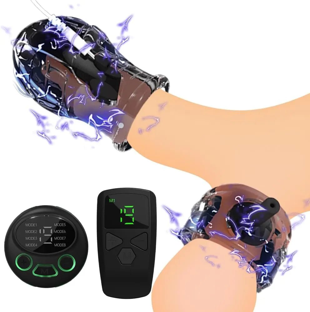 Elektro Shock Eichel Penistrainer Stimulator mit 8 Frequenzströme und 19 Intensitätsstufen - DELUSTLAB
