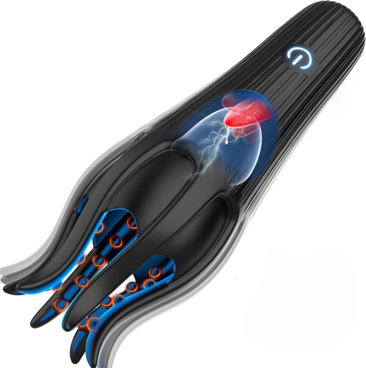Penistrainer Vibrator Eichelmassagegerät Stimulator Oralsex Masturbatoren mit 10 Modi - DELUSTLAB