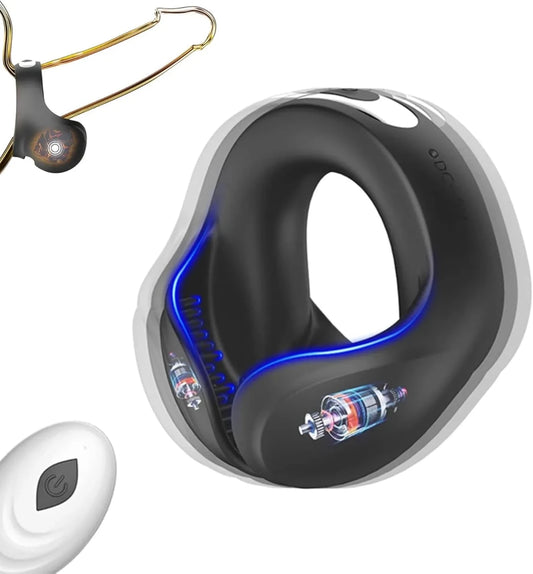 2 IN 1 Extrem Vibrierender Penisring Massagegerät mit 10 Vibrationsmodi - DELUSTLAB