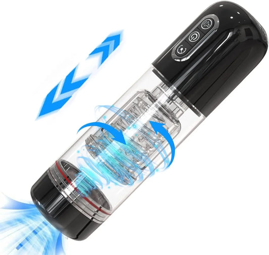 Elektrischer Masturbator Penispumpen Mann Handfrei Cup Teleskopfunktion Saugwirkung - DELUSTLAB