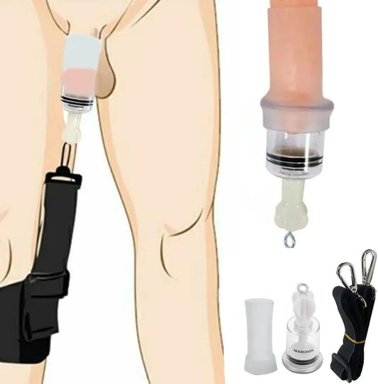 Penispumpen Dehngerät Saugkraft Vakuumpumpe Erotik Erektionzhilfe Trainer Set - DELUSTLAB